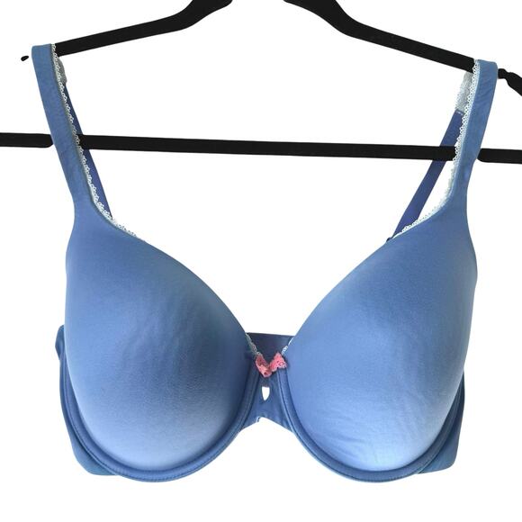 Victoria's Secret Blue Bra 34 DDD/F Lightly Lined Full Coverage Body By Victoria - Picture 1 of 11